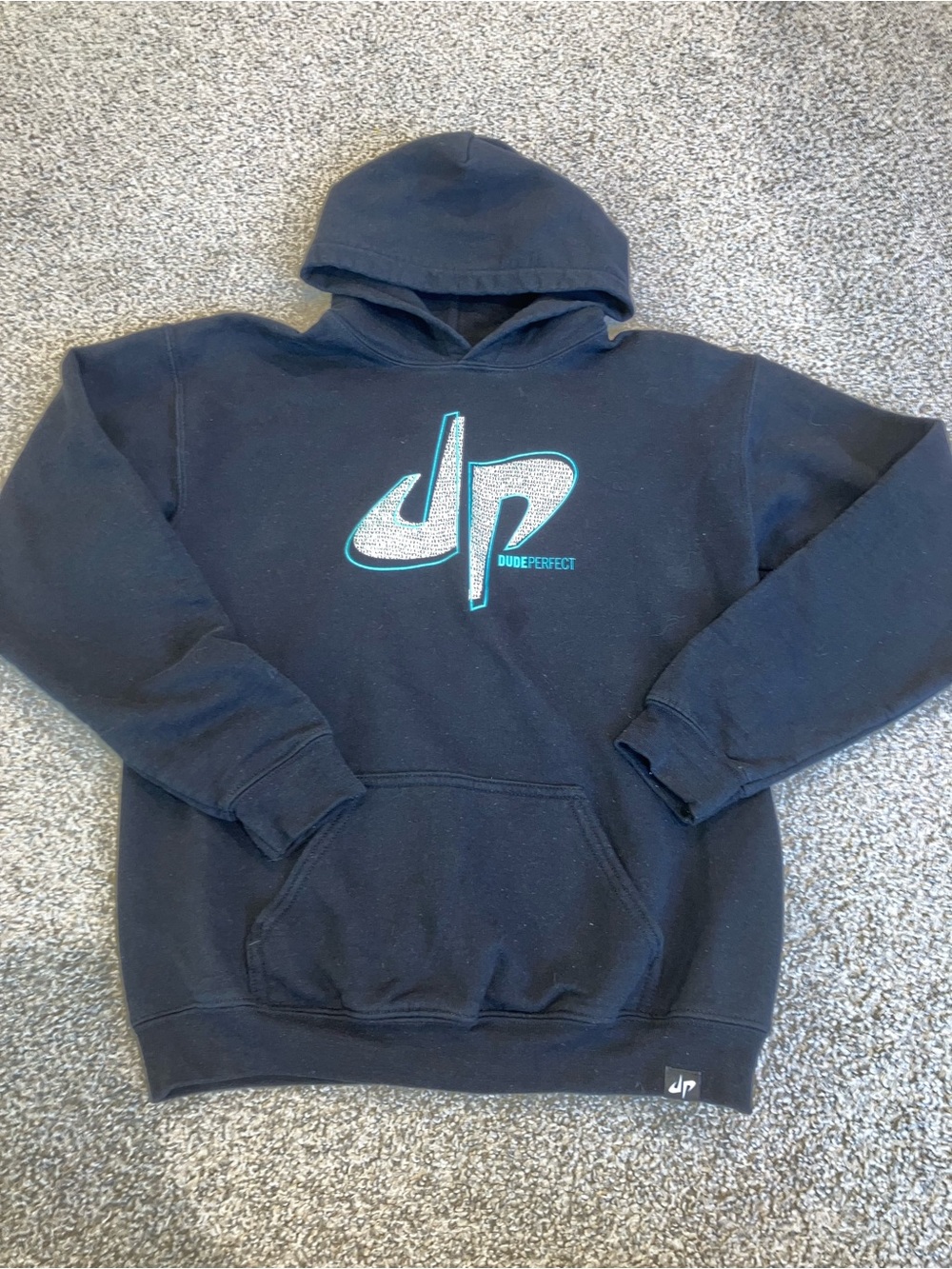 Dude Perfect Kids' XL Black Logo Hoodie